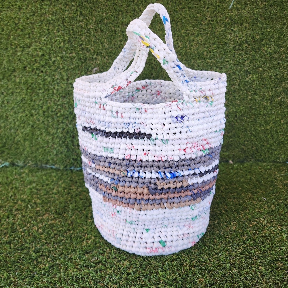 Handmade Heavy Crocheted Hippie Handledā Large Tote Bag